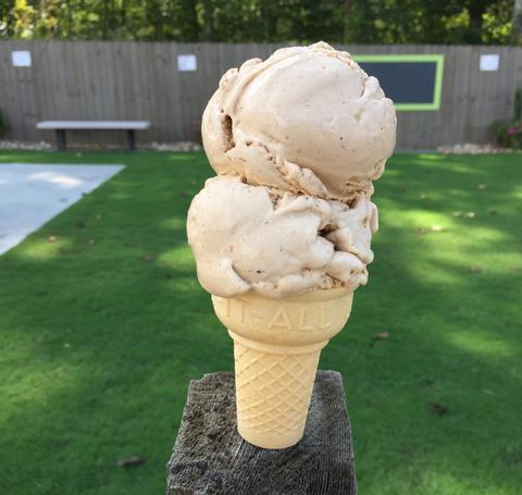 Two Scoops of Ice Cream in a Cake Cone