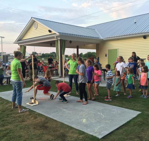 Children Playing Limbo