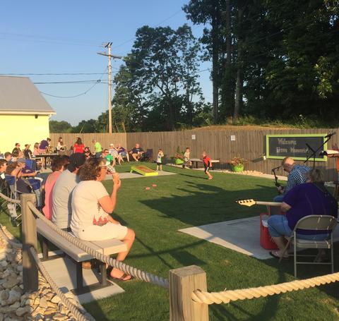 People watching party games.